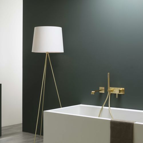 Miscelatore da vasca - PR35EM101GOX+PR35MC101GOX - Ritmonio Rubinetterie Srl - da parete / in ottone spazzolato / da bagno
