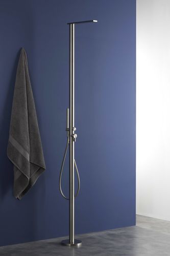 Set doccia a pavimento - PR50DJ201INOX - Ritmonio Rubinetterie Srl - contemporaneo / con doccia a mano / con soffione su colonna fissa