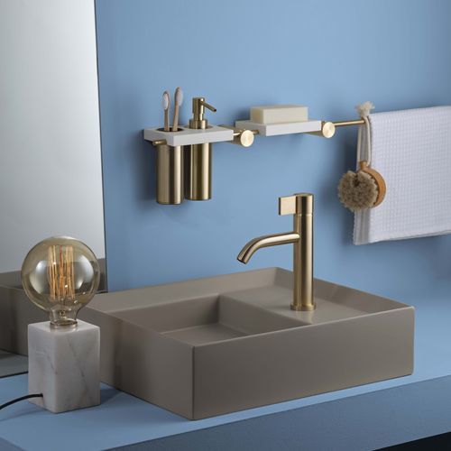 Miscelatore per lavabo - PR50AA211ICX - Ritmonio Rubinetterie Srl - da appoggio / in acciaio inossidabile / da interno