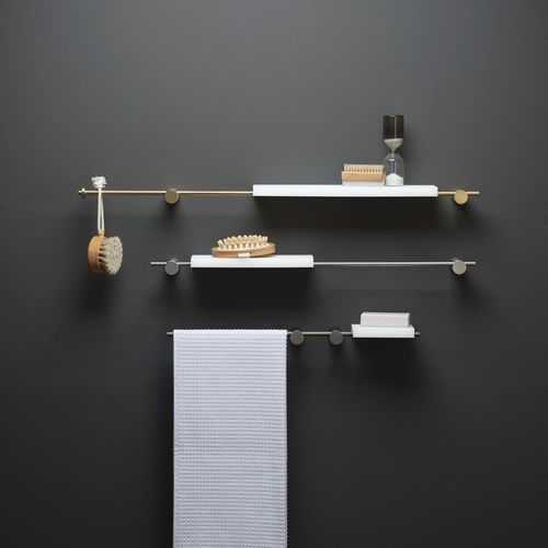 Sistema di fissaggio in ottone cromato - 7BW002F31 - Ritmonio Rubinetterie Srl - per stanza da bagno