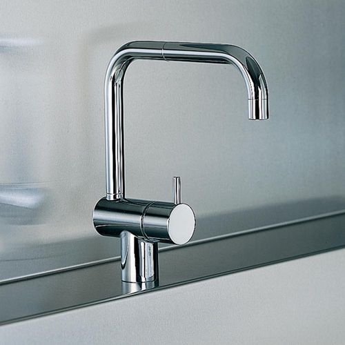 Miscelatore per lavabo - KV8 series - VOLA - da appoggio / in acciaio inossidabile / da bagno