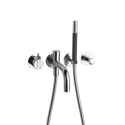 Miscelatore per vasca - 2141DT8T3 series - VOLA - da incasso / in acciaio inossidabile / da bagno