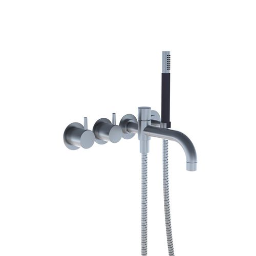 Miscelatore doppio comando per vasca - 641DT8 series - VOLA - da incasso / in acciaio inossidabile / da bagno