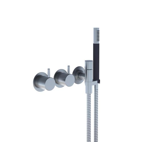 Miscelatore doppio comando per doccia - 671R series - VOLA - da incasso / in acciaio inossidabile / da bagno