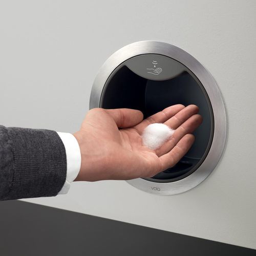 Distributore di sapone professionale - RS10 - VOLA - da incasso / in ottone / in acciaio inossidabile