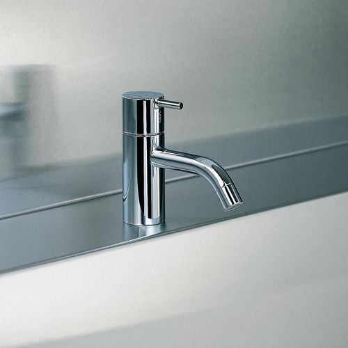 Miscelatore per lavabo - HV1EB series - VOLA - da appoggio / in acciaio inossidabile / da bagno