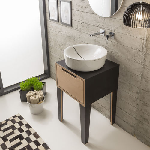 Lavabo da appoggio - 9001 - Scarabeo Ceramiche - in ceramica / rotondo / senza foro