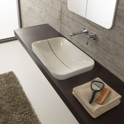 Lavabo da incasso - 9004 - Scarabeo Ceramiche - in ceramica / rettangolare / senza foro