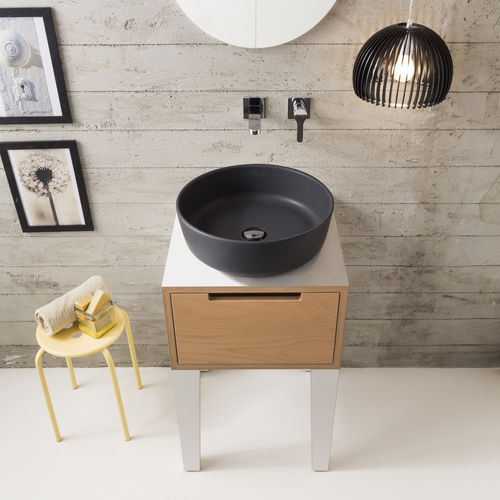 Lavabo da appoggio - 9005 - Scarabeo Ceramiche - in ceramica / rotondo / senza foro
