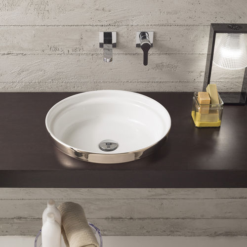 Lavabo da incasso - 9006 - Scarabeo Ceramiche - in ceramica / rotondo / senza foro