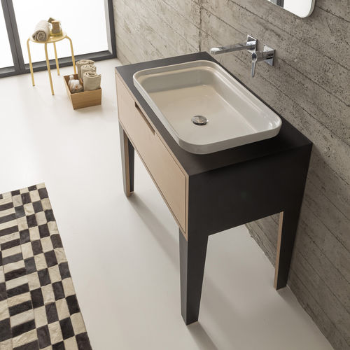 Lavabo da incasso - 9008 - Scarabeo Ceramiche - in ceramica / rettangolare / senza foro