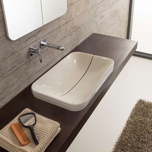 Lavabo da incasso - 9010 - Scarabeo Ceramiche - in ceramica / rettangolare / senza foro