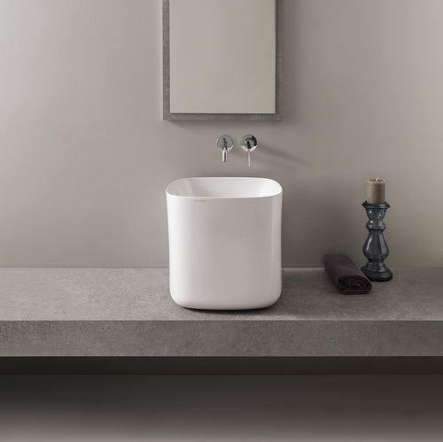 Lavabo da appoggio - Moon - Scarabeo Ceramiche - in ceramica / Made in Italy / con trattamento antibatterico