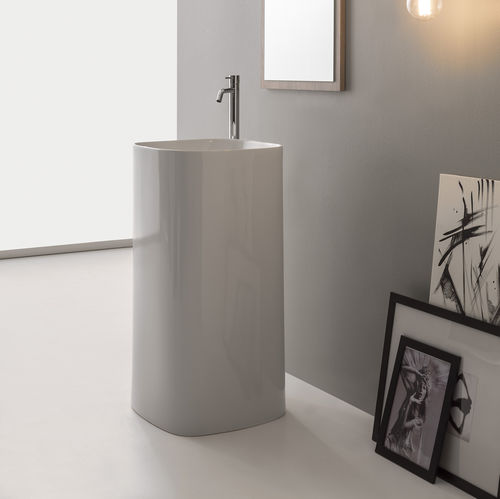 Lavabo da appoggio - Lavabo Moon - Scarabeo Ceramiche - in ceramica / antibatterico / Made in Italy