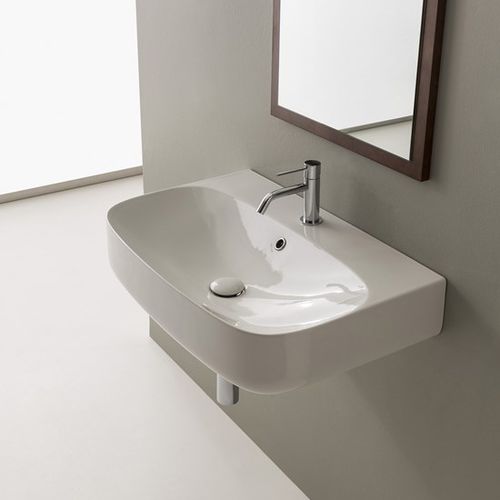 Lavabo da appoggio - Moon - Scarabeo Ceramiche - sospeso / in ceramica smaltata / lucido