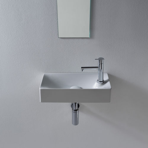 Lavabo sospeso - 1501 - Scarabeo Ceramiche - in ceramica / rettangolare / 1 foro