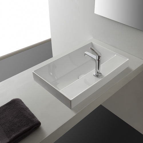 Lavabo da incasso - 5109  - Scarabeo Ceramiche - in ceramica / rettangolare / 1 foro