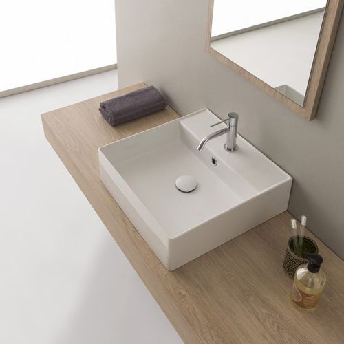 Lavabo sospeso - 5105  - Scarabeo Ceramiche - in ceramica / rettangolare / 1 foro