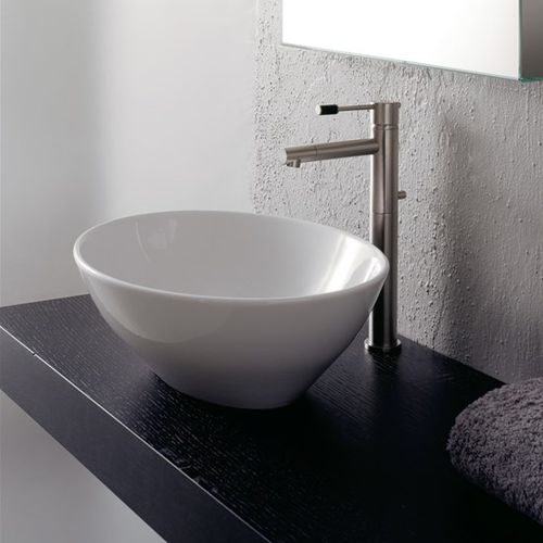 Lavabo da appoggio - 8011 - Scarabeo Ceramiche - in ceramica / ovale / senza foro