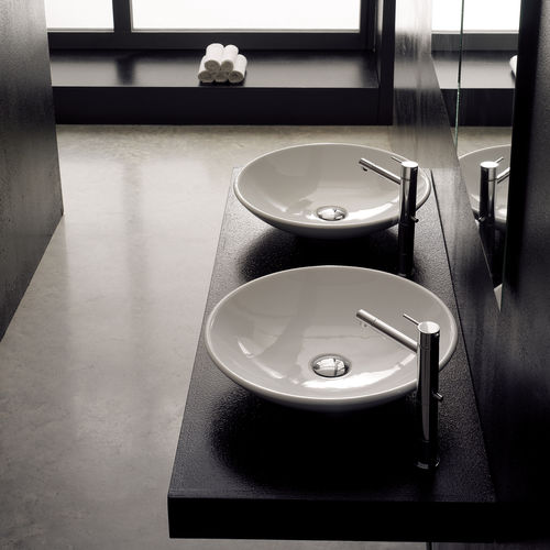 Lavabo da appoggio - 8044 - Scarabeo Ceramiche - in ceramica / rotondo / senza foro