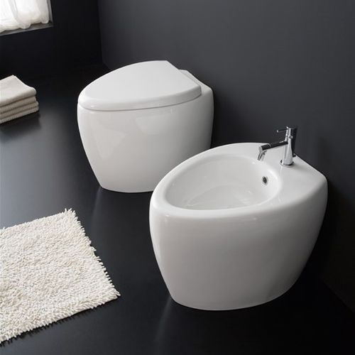 WC da appoggio - 8606 - Scarabeo Ceramiche - in ceramica / in plastica / per uso residenziale