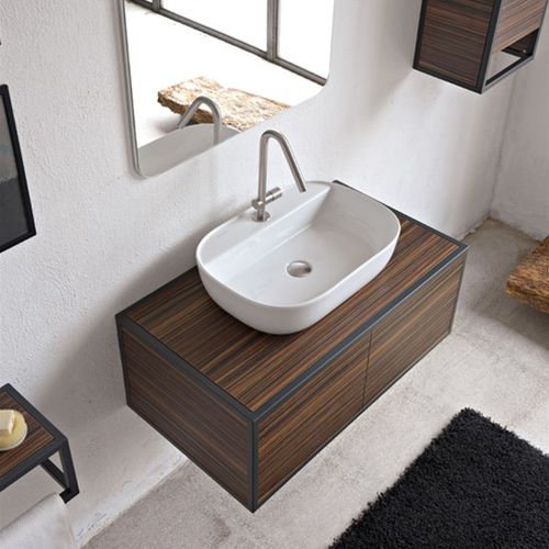 Lavabo da appoggio - GLAM - Scarabeo Ceramiche - in ceramica / lucido / 1 foro