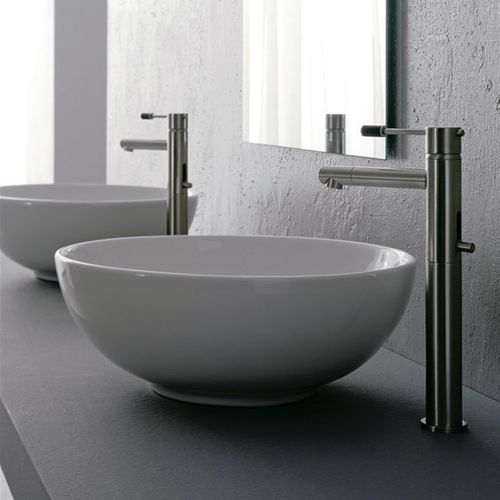 Lavabo da appoggio - 8009 - Scarabeo Ceramiche - in ceramica / rotondo / senza foro