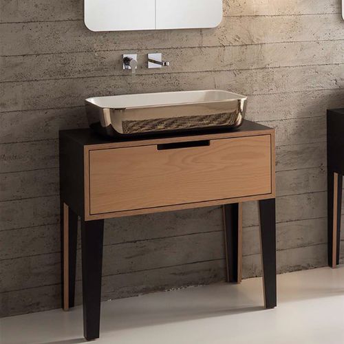 Mobile lavabo da appoggio - 9012 - Scarabeo Ceramiche - in legno / contemporaneo / senza ante