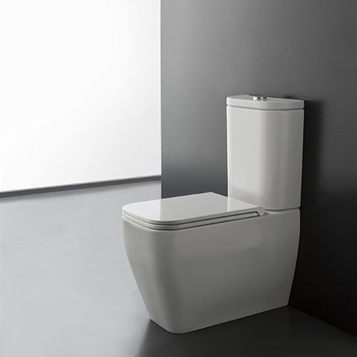 WC monoblocco - 5140/CL - Scarabeo Ceramiche - in ceramica / per uso residenziale / rettangolare