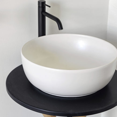 Lavabo da appoggio - PEARL - Scarabeo Ceramiche - in ceramica / rotondo / senza foro