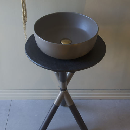 Lavabo da appoggio - TOBACCO - Scarabeo Ceramiche - in ceramica / rotondo / senza foro