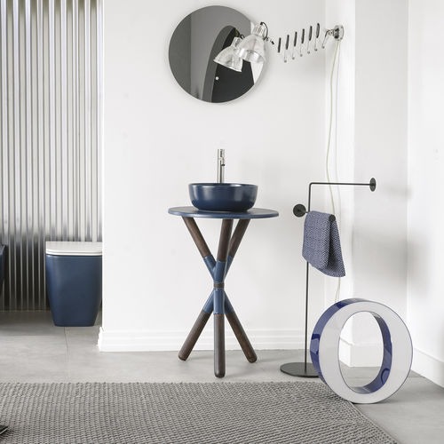 Supporto per lavabo in legno - CROSS3 - Scarabeo Ceramiche - in ceramica