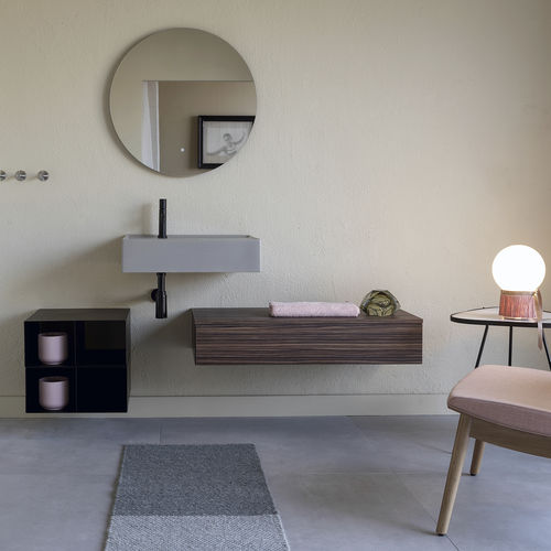 Mobile lavabo sospeso - SOL6 - Scarabeo Ceramiche - in legno / contemporaneo / senza ante
