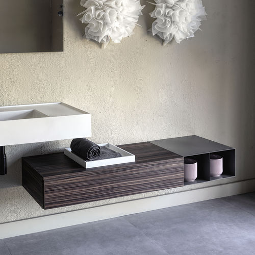 Mobile lavabo sospeso - SOL6B - Scarabeo Ceramiche - in legno / contemporaneo / senza ante