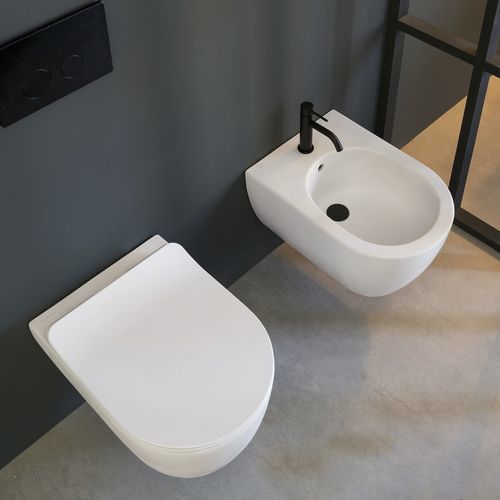 Bidet sospeso - GLAM - Scarabeo Ceramiche - in ceramica smaltata / in ceramica