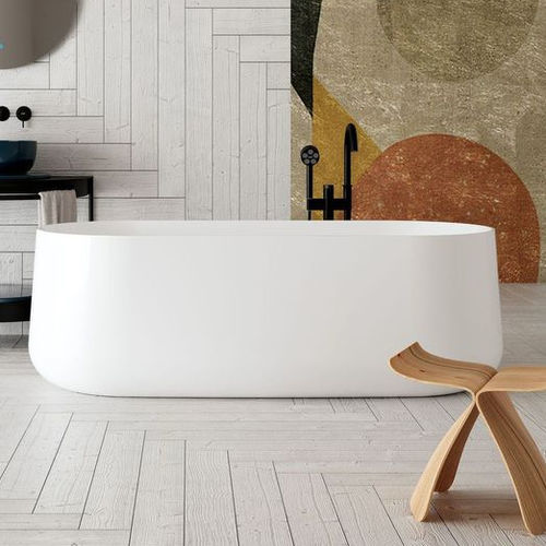 Vasca da bagno ovale - MOON - Scarabeo Ceramiche - da appoggio / per ambiente abitativo / ad uso professionale