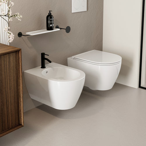 WC sospeso - GLAM TWIST - Scarabeo Ceramiche - in ceramica / per uso residenziale / contract