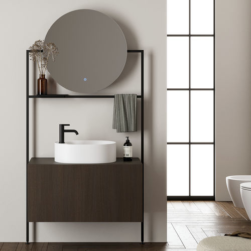 Mobile lavabo sospeso - PICTURE: 3053 - Scarabeo Ceramiche - in legno / in metallo / contemporaneo