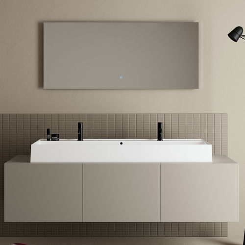 Mobile lavabo doppio - PICTURE: 3061 - Scarabeo Ceramiche - sospeso / in legno / in metallo