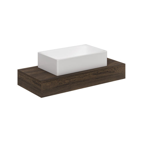Lavabo da appoggio - SKINNY - Scarabeo Ceramiche - in ceramica / con piano integrato / finitura opaca