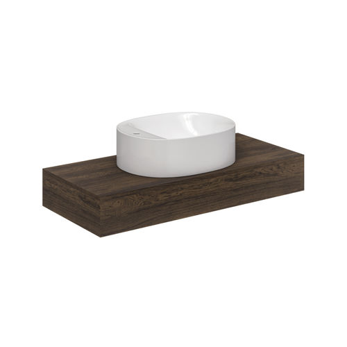 Lavabo da appoggio - SKINNY - Scarabeo Ceramiche - in ceramica / con piano integrato / su misura
