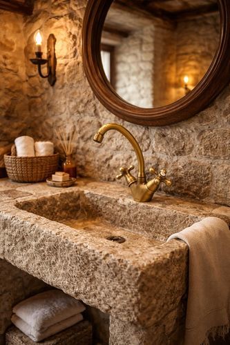 Miscelatore per lavabo - 121106250 - SUPERGRIF - da piano / in bronzo / da bagno