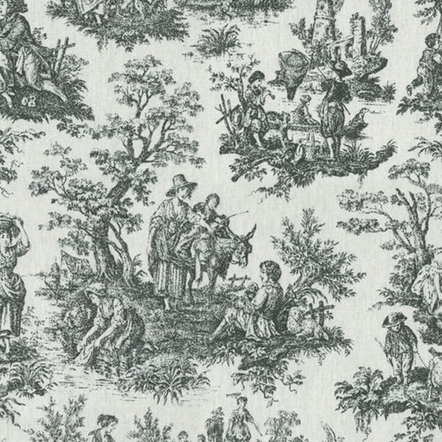Tessuto da tappezzeria - RUSTIC TOILE BLACK - WAVERLY Div. of Schumacher & Co. - a motivi / in cotone / decorativo