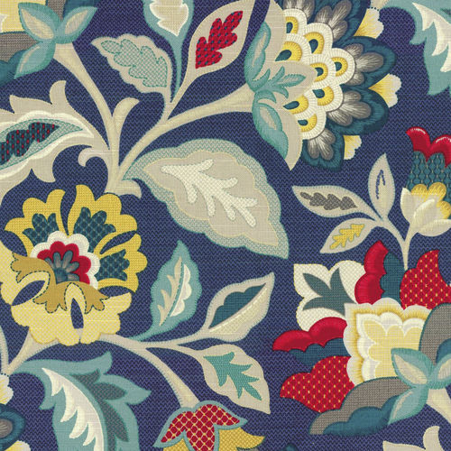 Tessuto da tappezzeria - KATIA ADRIATIC - WAVERLY Div. of Schumacher & Co. - a fiori / in cotone