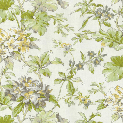 Tessuto da tappezzeria - FAWN HILL PLATINUM - WAVERLY Div. of Schumacher & Co. - a fiori / in cotone