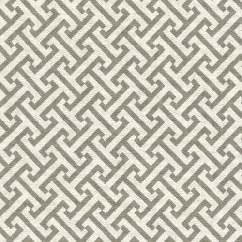 Tessuto da tappezzeria - CROSS SECTION CHARCOAL - WAVERLY Div. of Schumacher & Co. - con motivi geometrici / in cotone / decorativo