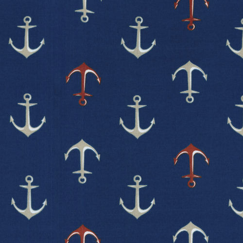 Tessuto da tappezzeria - OCEANIC CALM NAUTICAL - WAVERLY Div. of Schumacher & Co. - a motivi / in poliestere / decorativo