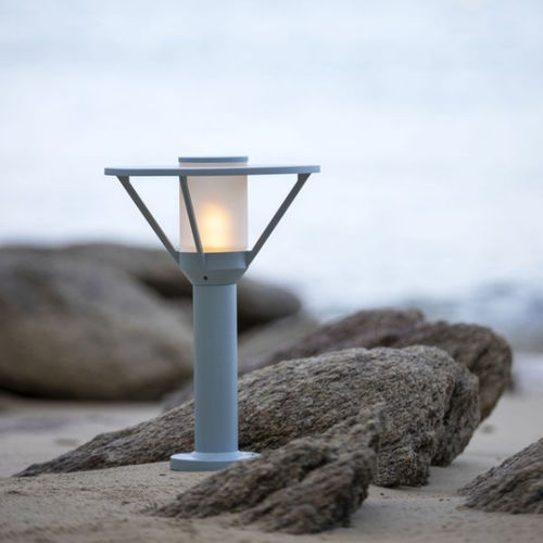 Lampioncino contemporaneo - BERMUDE - Roger Pradier - in vetro smerigliato / in alluminio / LED