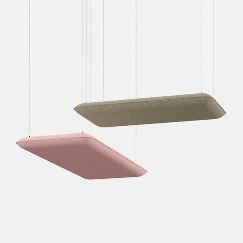 Pannello acustico per soffitto - IBEBI - in tessuto / quadrato / rettangolare