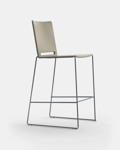 Sedia alta contemporanea - MULTI S - IBEBI - da interno / in polipropilene / con supporto in acciaio